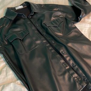 Bershka leather coat
